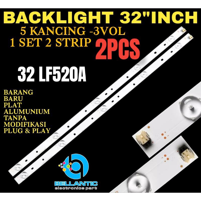 Jual BACKLIGHT TV LED LG 32 INCH 5KANCING 3VOLT 32LF520A BACKLIGHT TV ...