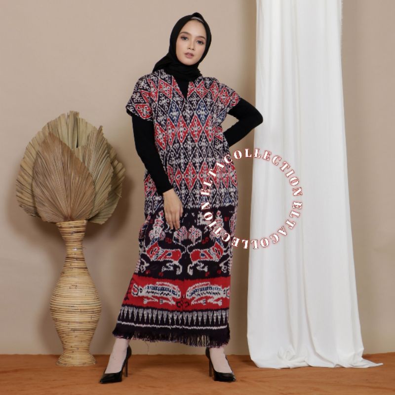 Jual DRESS TENUN LONG DRESS RUMBAI MOTIVE SUMBA | Shopee Indonesia
