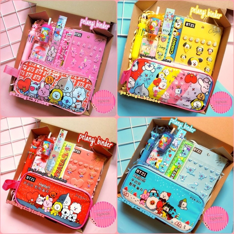 Jual PAKET BT21 HADIAH ARMY GIFT BOX BTS MERCH BANGTAN KOYA RJ TATA ...