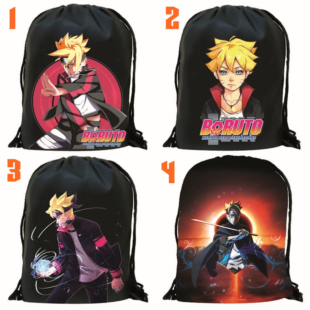Jual DrawString bag Tas Serut Ransel Anime Backpack Tahan Air BORUTO ...