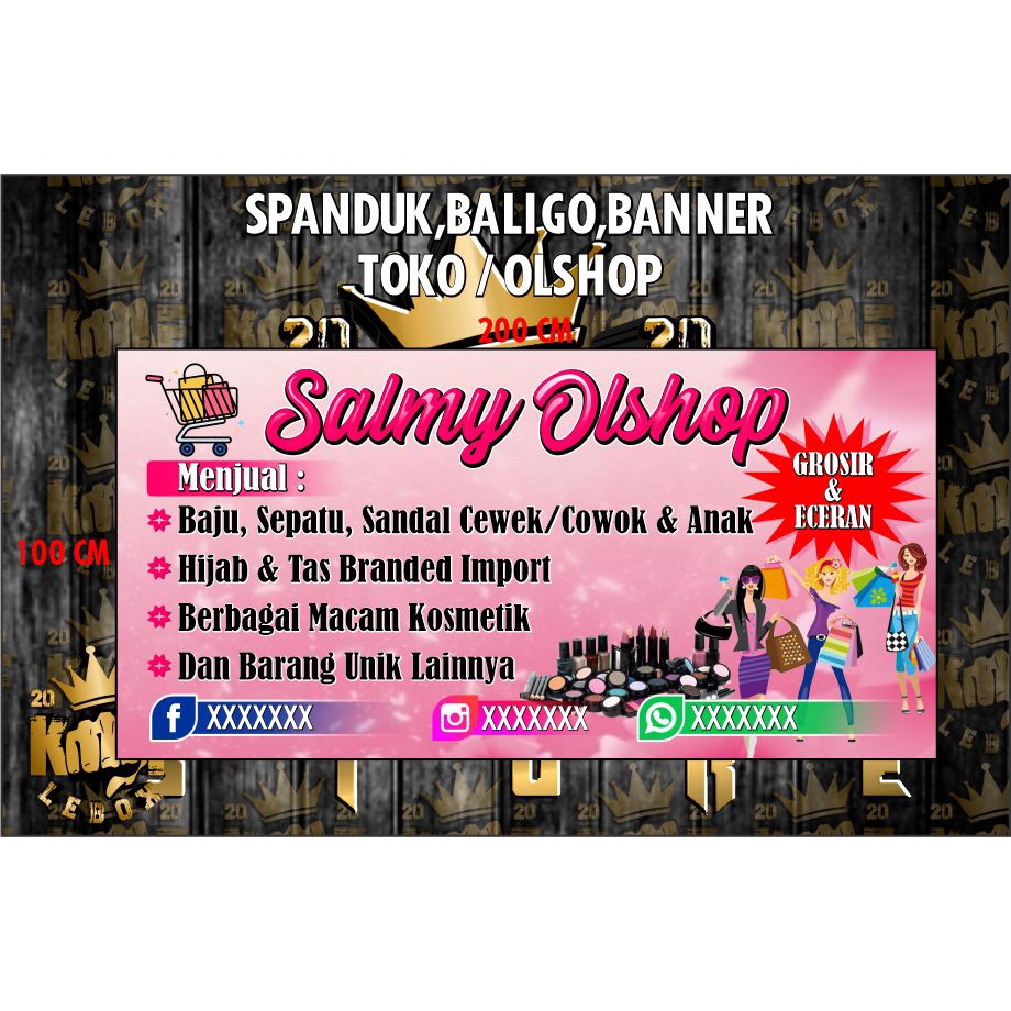 Jual Murah Spanduk Baligo Banner Toko Olshop Shopee Indonesia