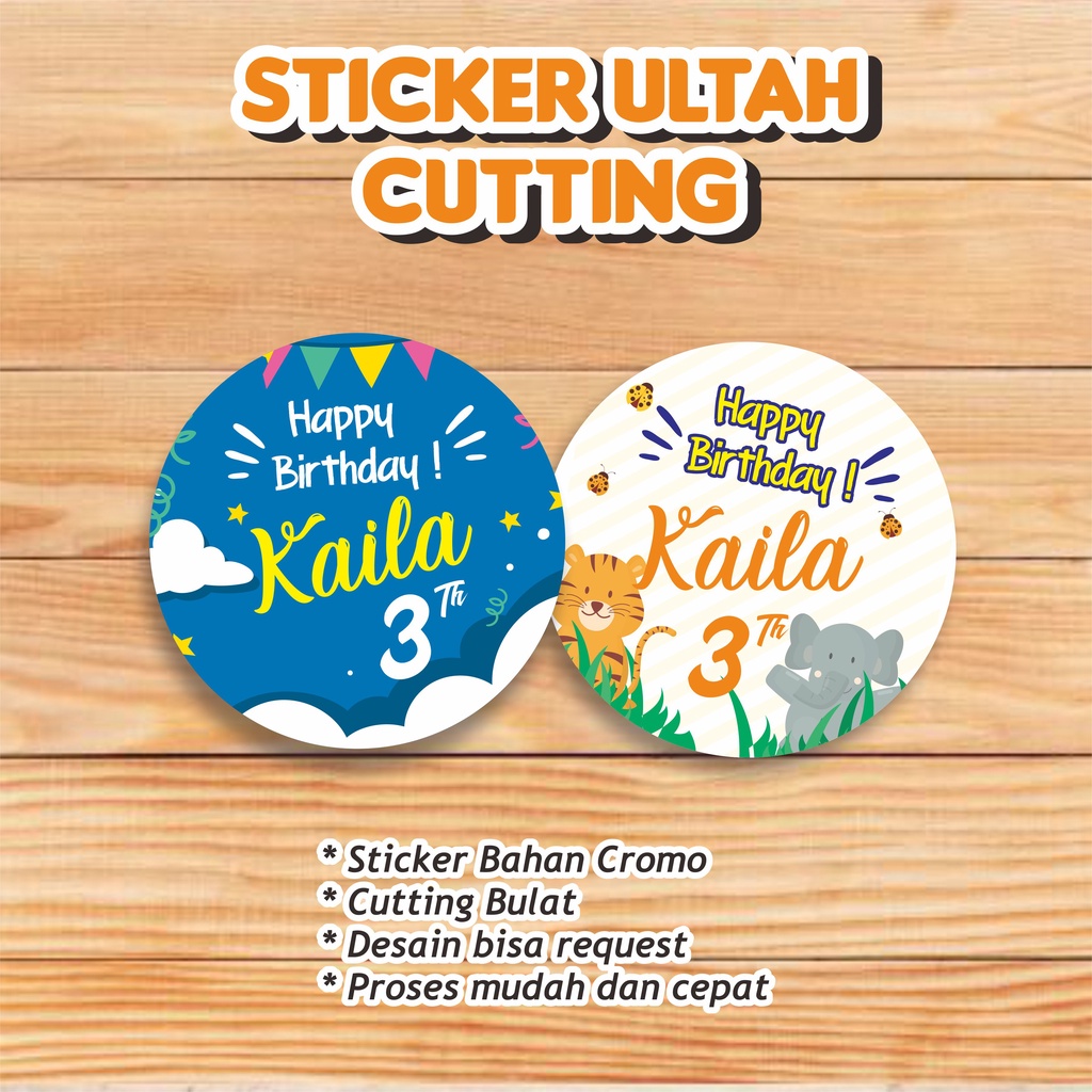 Jual Stiker Bulat Ulang Tahun Anak Label Custom | Print Sticker Custom ...