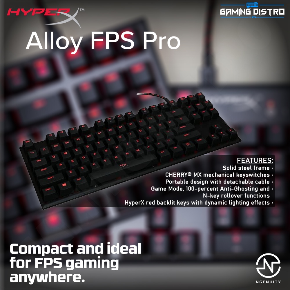 Jual HyperX Alloy FPS Pro Red LED TKL Mechanical Keyboard - Alloy FPS ...