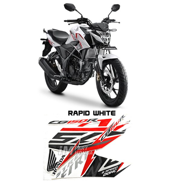 Jual Stiker CB 150 R LED 2017 Putih Merah Hitam Rapid White Shopee Indonesia