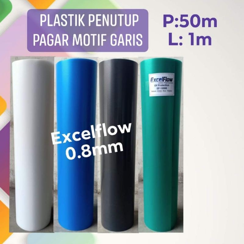 Jual Fiber Pagar Plastik Penutup Pagar Motif Garis Excelflow 08mm