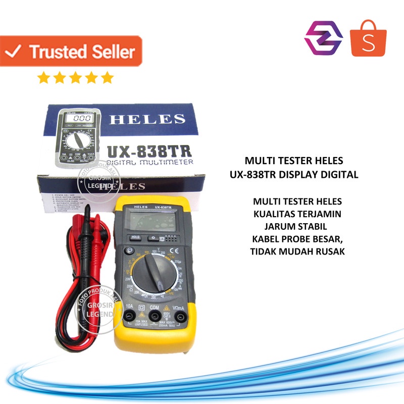 Jual Multitester multimeter digital Heles UX 838 TR Shopee Indonesia