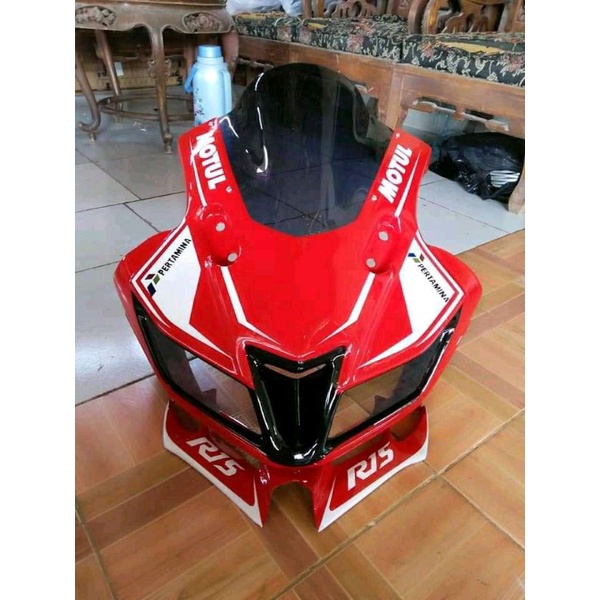 Jual headlamp/topeng kedok+winglet Yamaha R15 v2 model R15 v3 | Shopee ...