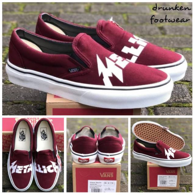 Vans hotsell metallica maroon