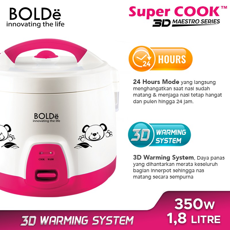 Jual BOLDe Super COOK 3D Maestro Series Rice Cooker | Shopee Indonesia