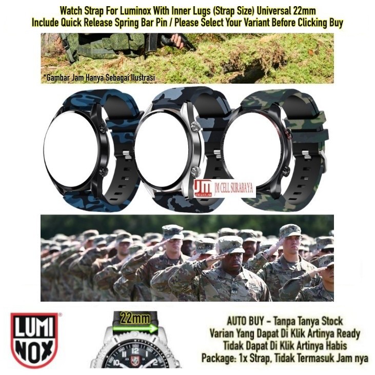 Jual MFC Tali Jam 22mm Watch Strap Luminox Army Camoflauge Camo Style