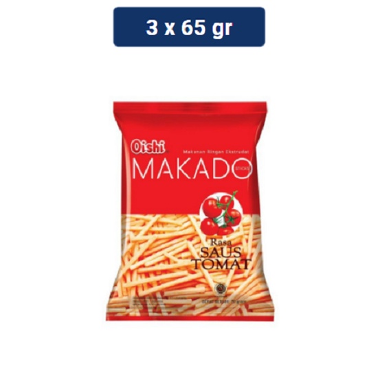 Jual Oishi Makado Snack Saus Tomat 3 x 65gr | Shopee Indonesia