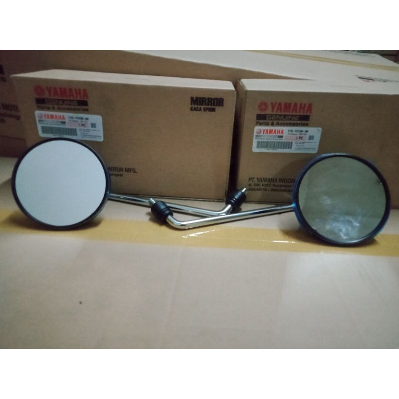 Jual Original Yamaha Spion Kanan Dan Kiri Fino Fi injeksi Crome Silver ...