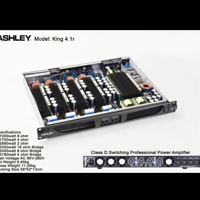 Jual POWER AMPLIFIER ASHLEY KING 4.1R CLASS D SWITCHING Shopee Indonesia
