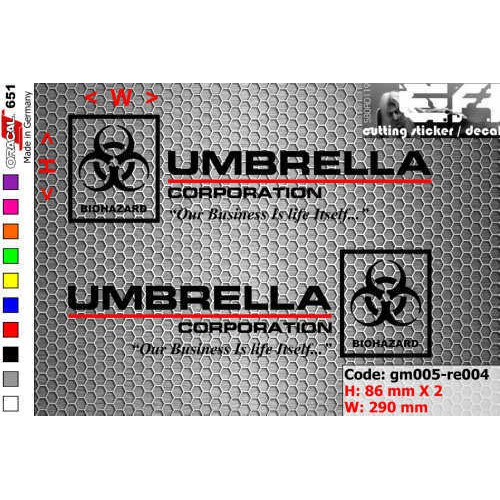 Jual ea cutting sticker / decal Code: gm005-re004 ( resident evil ...