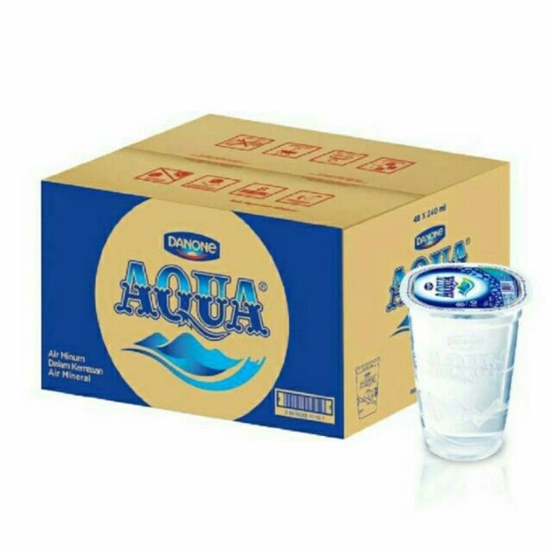 Jual Aqua Gelas 220 Ml Air Mineral 1 Dus Shopee Indonesia 3421