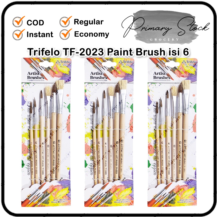 Jual Brush Set Paint Kuas Lukis Lengkap 1 Set Painting Trifelo TF-2023 ...