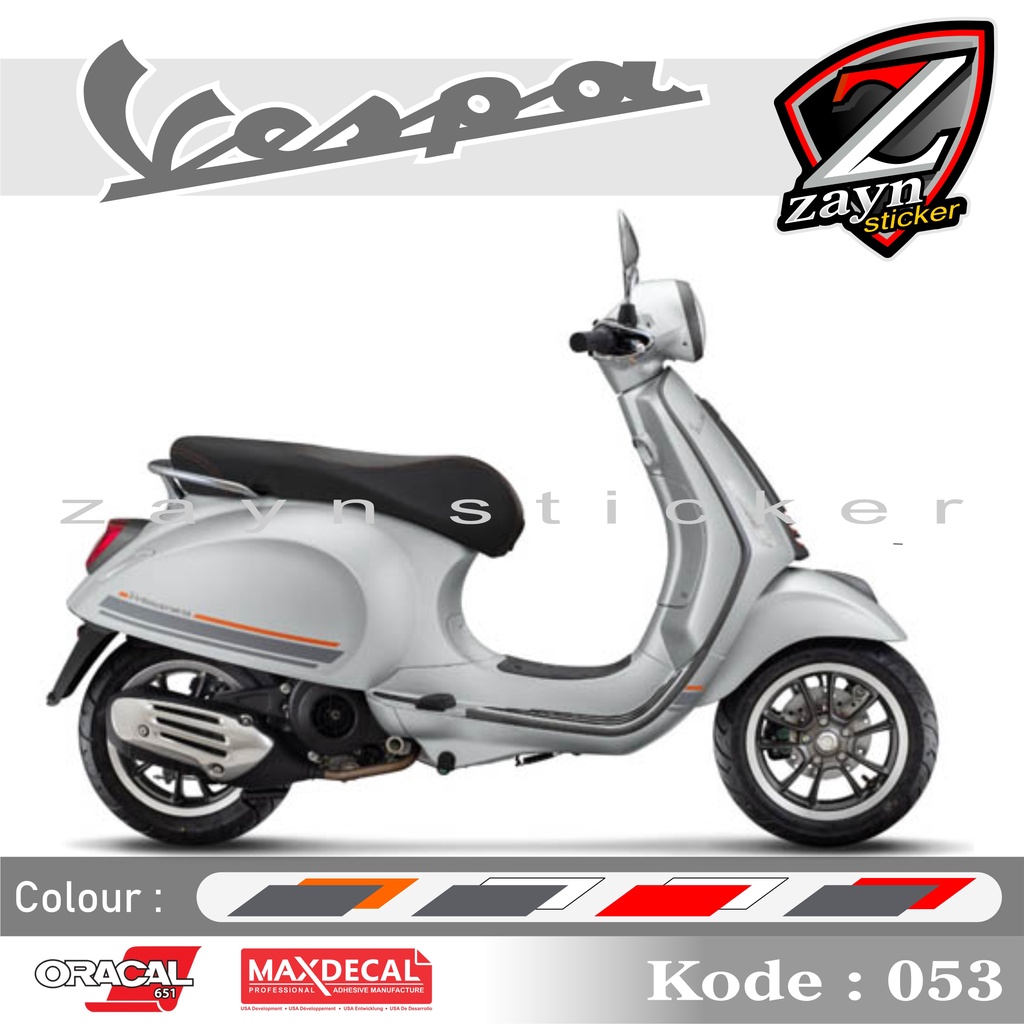 Hibiskus Aufkleber-Set Für Vespa Roller & Scooter | Weiße Vinylfolie, Wasserfest, Rückstandslos Entfernbar