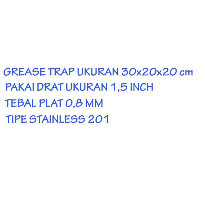 Jual Grease trap ukuran 30x20x20 pakai drat | Shopee Indonesia