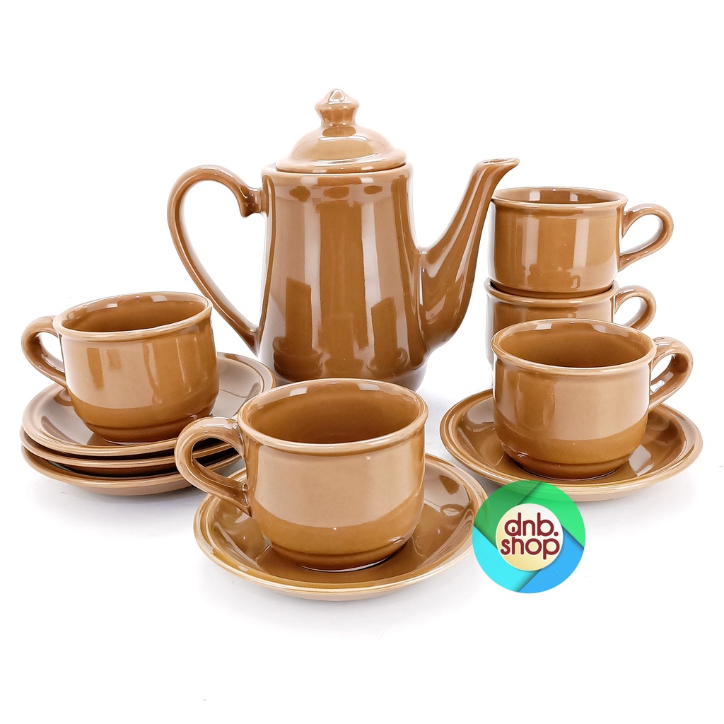 Jual Tea Set Nikura Coffee Set Teko Tutup 5 Cangkir 5 Saucer Shopee Indonesia 2341