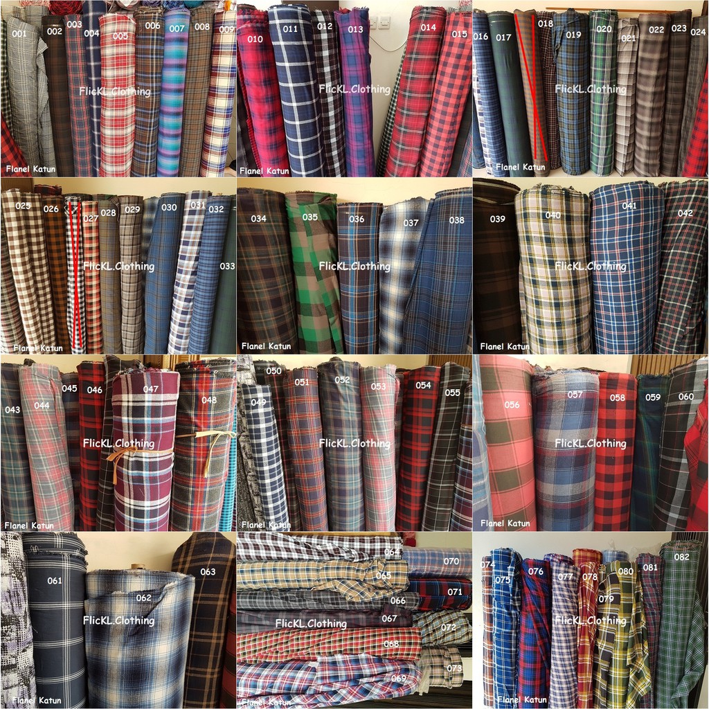 Jual Bahan Kain Flanel Cotton Katun Kotak Kotak Kemeja Motif | Shopee ...