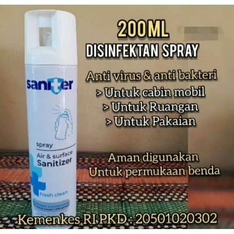 Jual Saniter Spray Air Surface Disinfectant 200 Ml | Shopee Indonesia