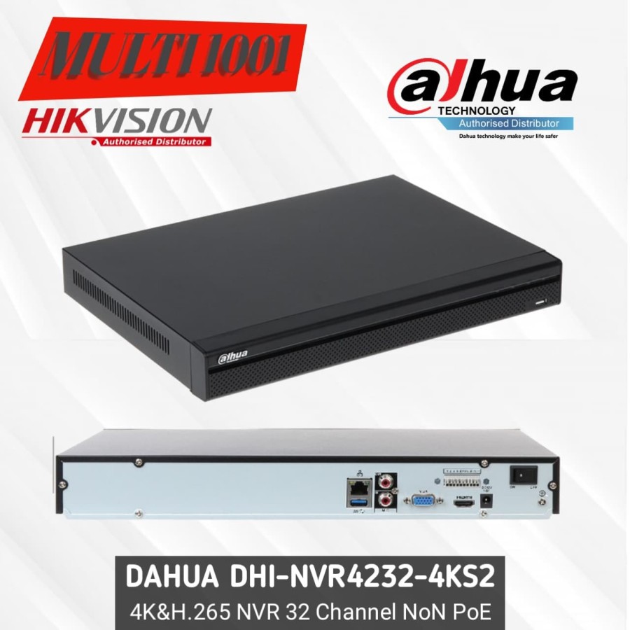 Jual DAHUA NVR 32 CHANNEL 4K 2-SATA NVR4232-4KS2/L ORIGINAL GARANSI 2 ...