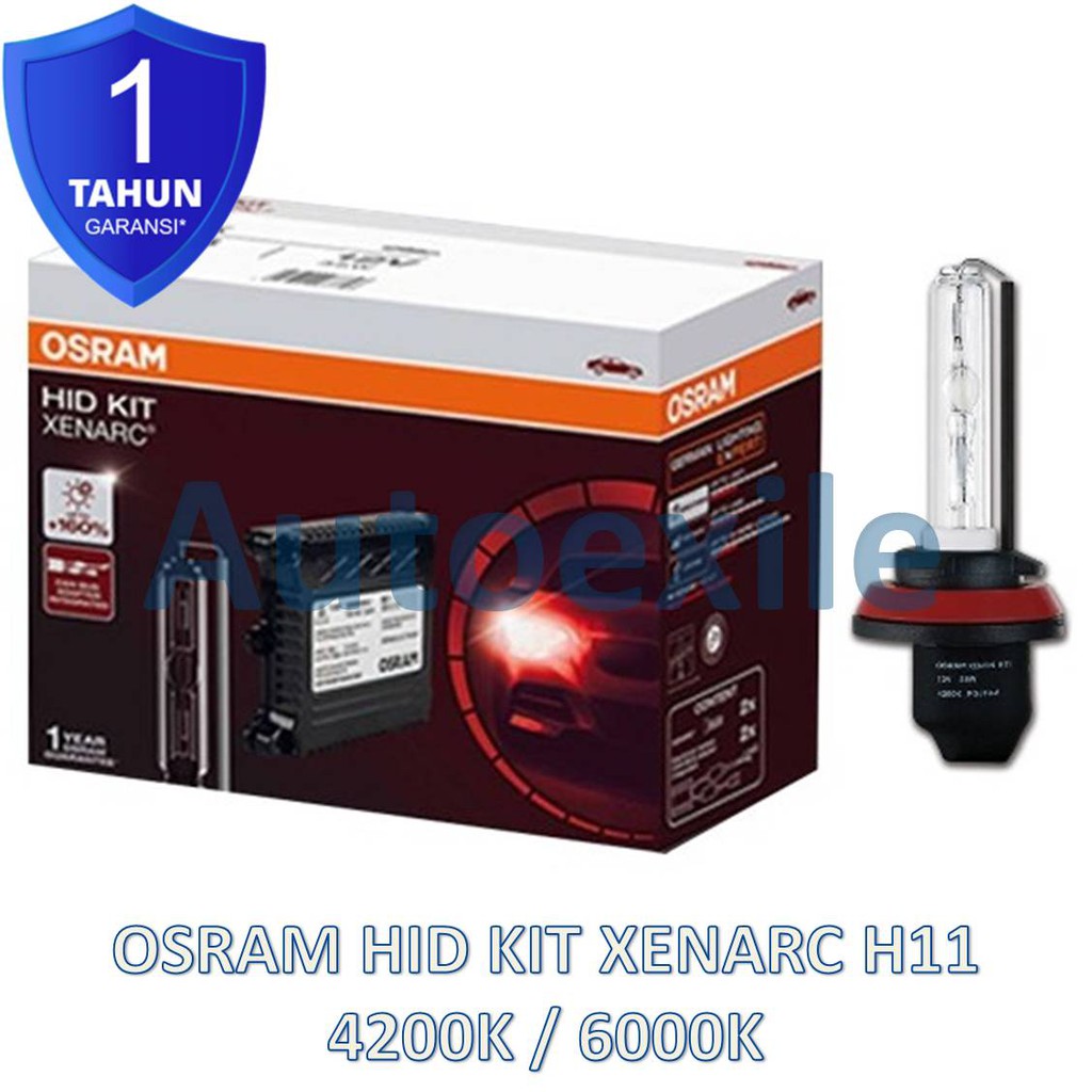 Jual Osram HID Kit New Xenarc DH11 H11 12V 35W 4200K Kuning / 6000K