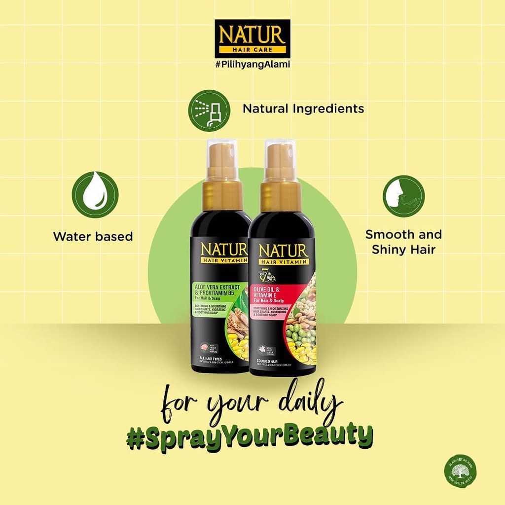 Jual NATUR HAIR VITAMIN 80 ML HAIRCARE VITAMIN SPRAY PERAWATAN RAMBUT ...
