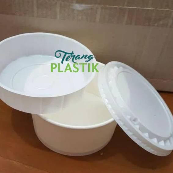 Jual Paper Bowl 24 oz + Inner Tray + Tutup Putih Susu ( harga 1 paket ...