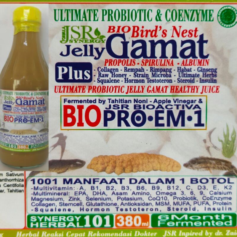 Jual Jeli Jelly Gamat Bio Probitik Plus Sarang Walet Propolis Albumin