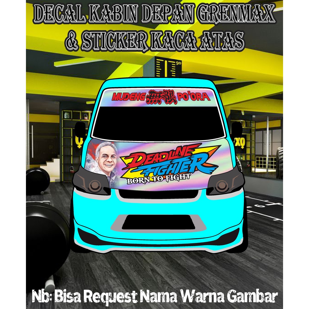 Jual sticker decal mobil pickup kab depan kaca atas grendmax l300 ...