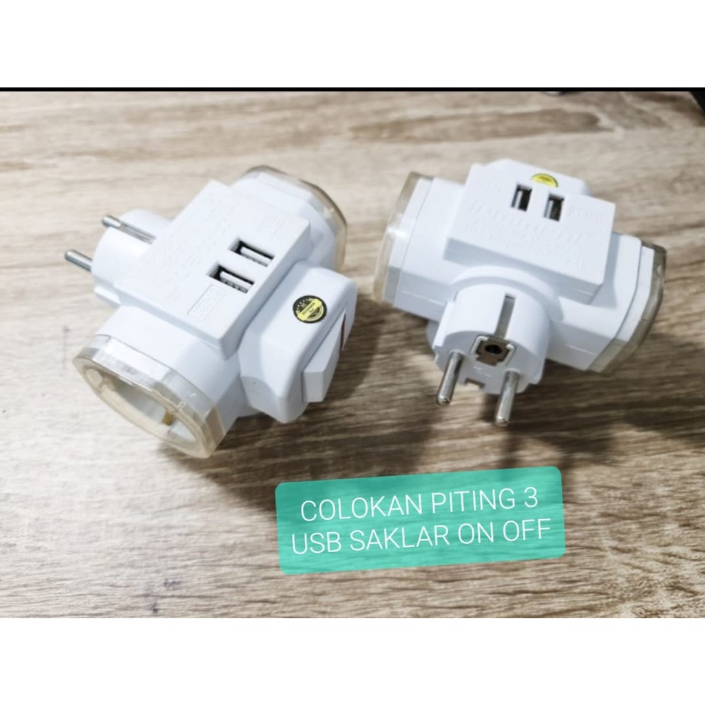 Jual G627 COLOKAN SAKLAR USB TEMBOK STEKER ARDE CAS CHARGER LISTRIK ...