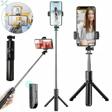 Tongsis Bluetooth Tripod R1 Holder 360 Derajat