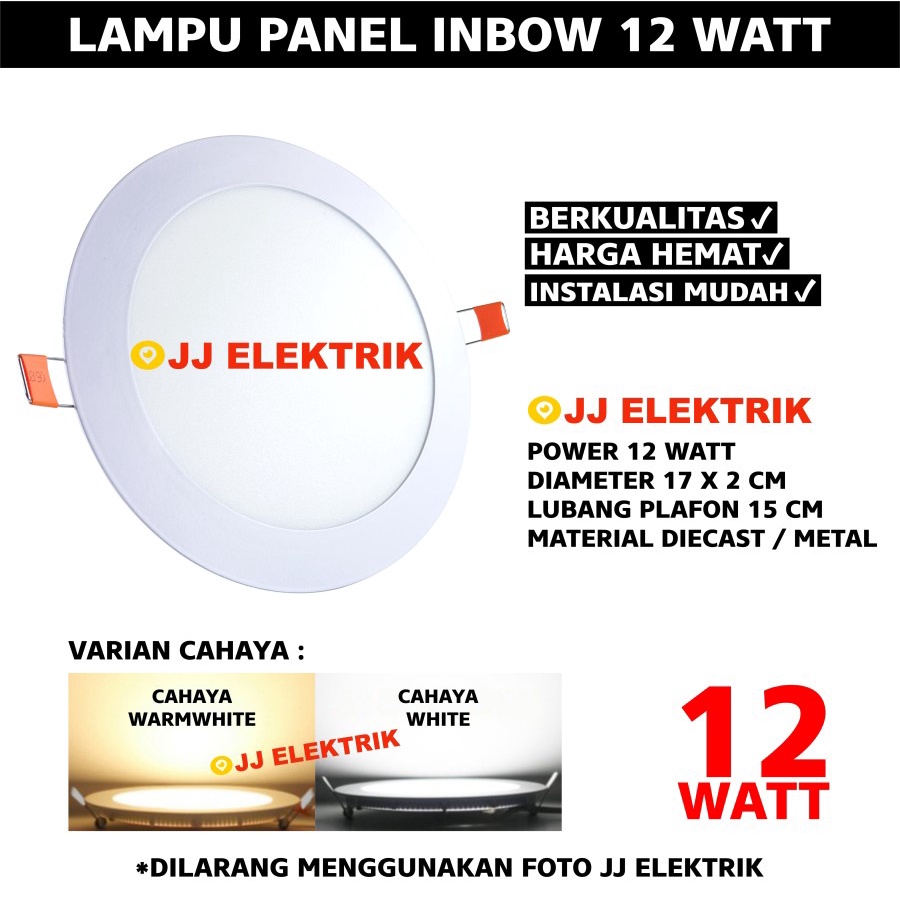 Jual Lampu Downlight Led W Watt Inbow Tanam Plafon Warna Kuning