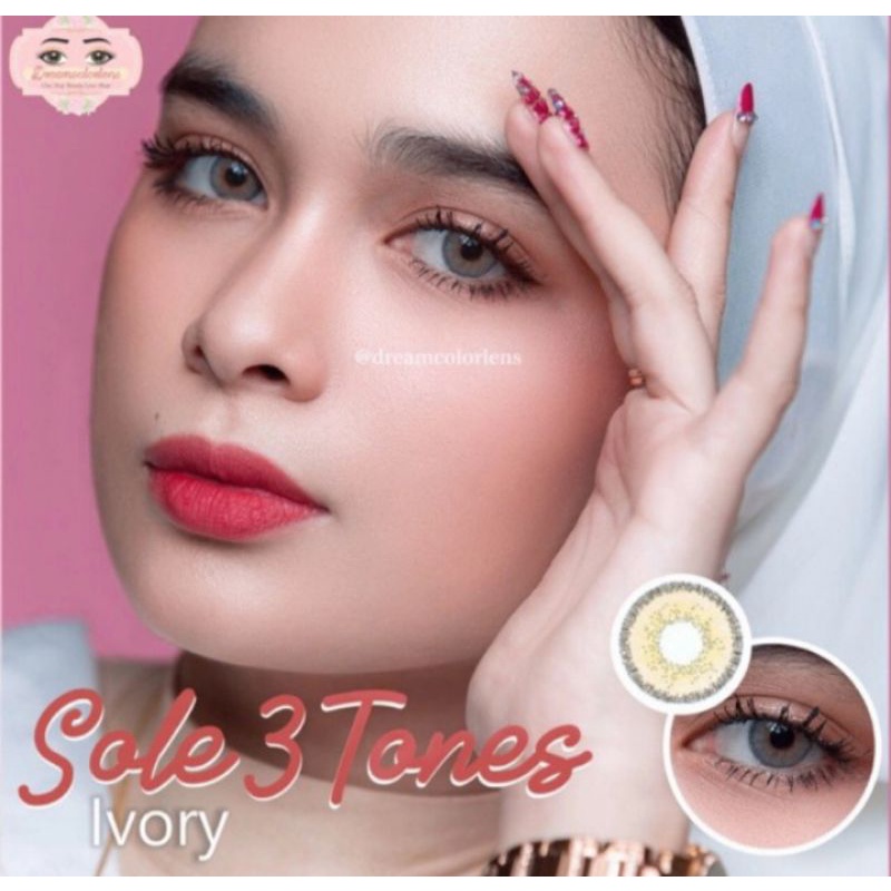 Jual Softlens Original Made In Korea Eos Fuzzy Sole Ivory 3 Tone Normal