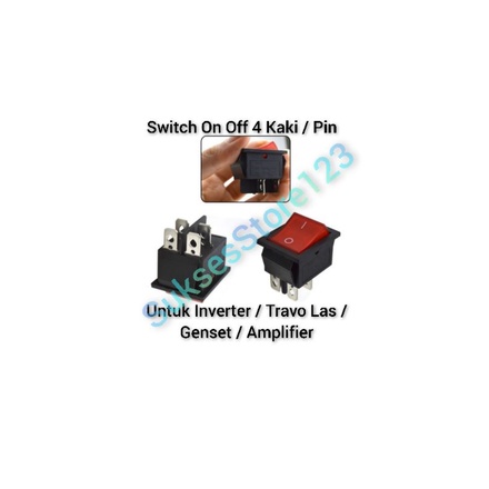 Jual Switch On Off 15 Ampere - 250 V 4 Kaki 4 Pin Saklar 15A 250V ...