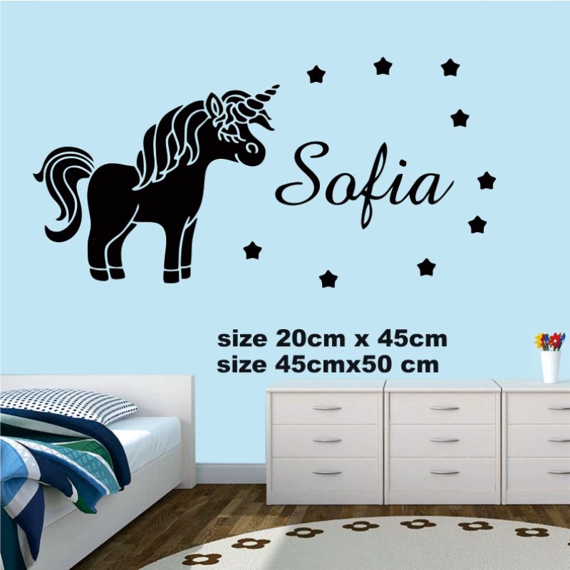 Jual Stiker Dinding Kamar Tidur Anak Custom Lucu Grup Wall Sticker ...