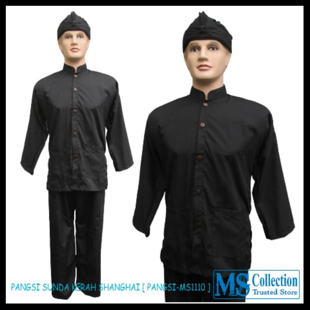 Jual baju pangsi sunda kerah koko | Shopee Indonesia