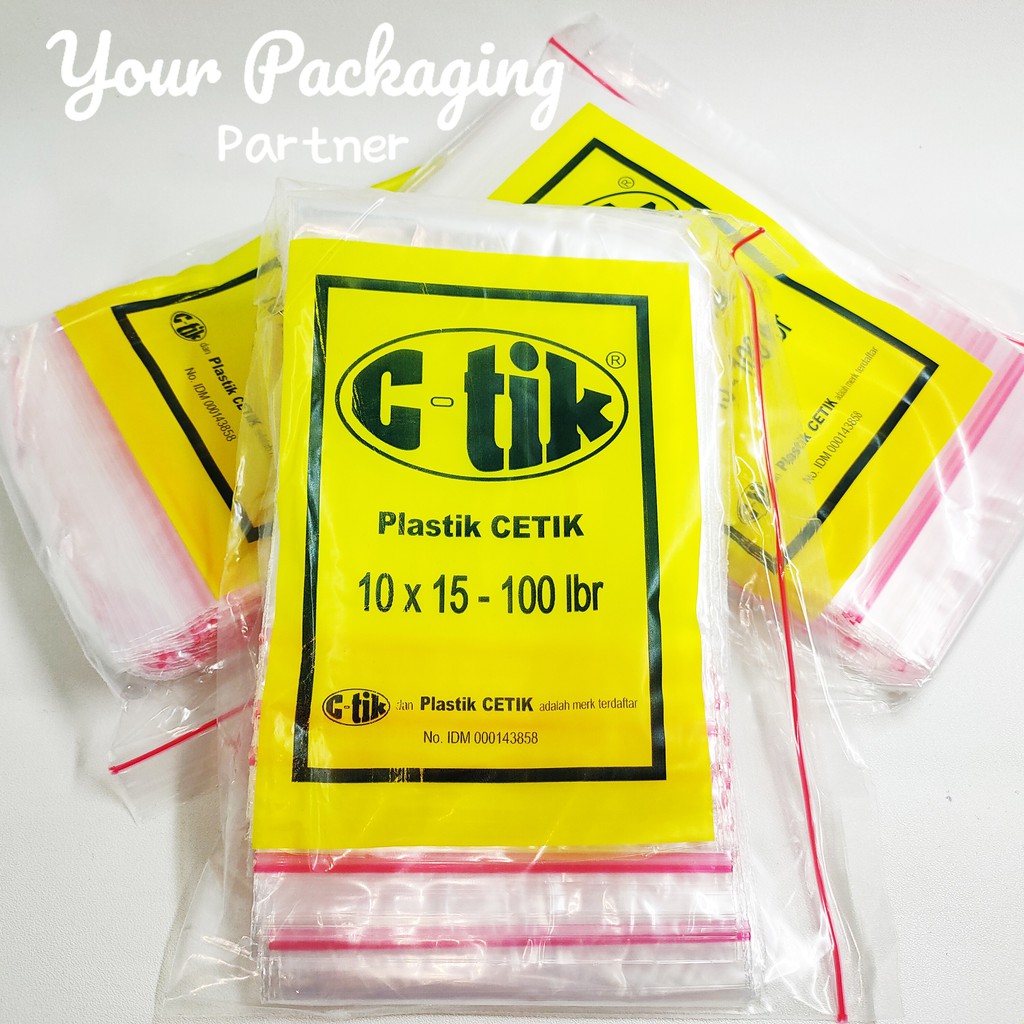 Jual Plastik Klip Cetik 10x15 Kantong Serbaguna Dengan Zipper 100 Lbr Shopee Indonesia 6598