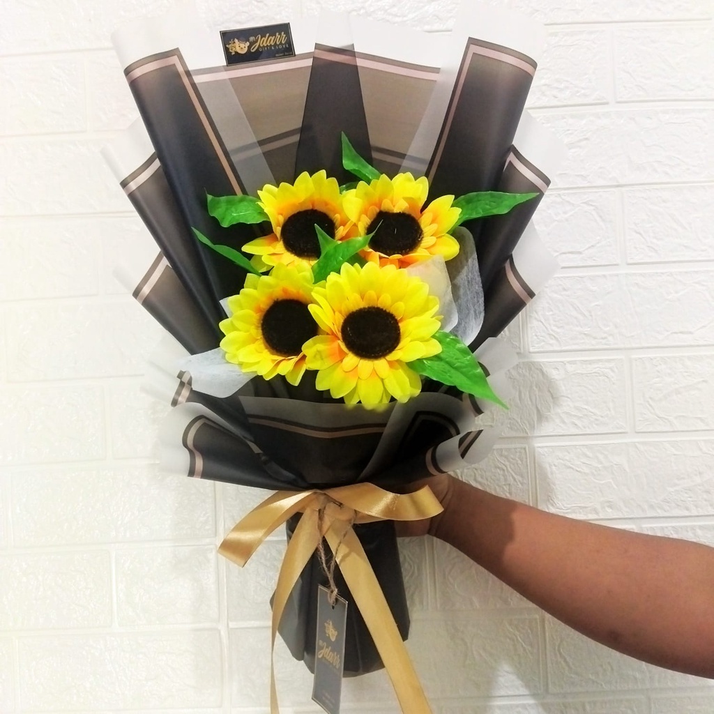 Jual Sunny Bouqet Buket Bunga Matahari Buket Artificial Sunflower Buket Hadiah Wisuda 