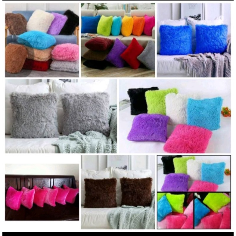 Jual Bantal sofa bahan bulu rasfur isi silikon | Shopee Indonesia