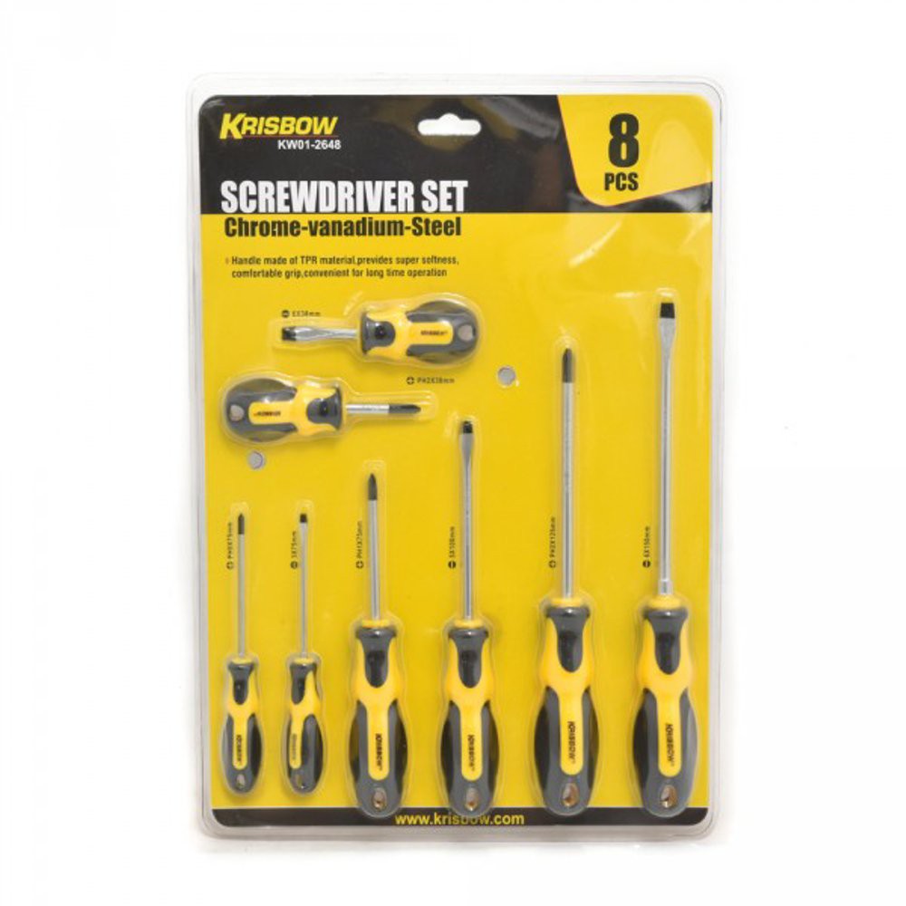 Jual OBENG SET PLUS DAN MINUS 8 PCS OBENG SET KRISBOW KW0102648 ...