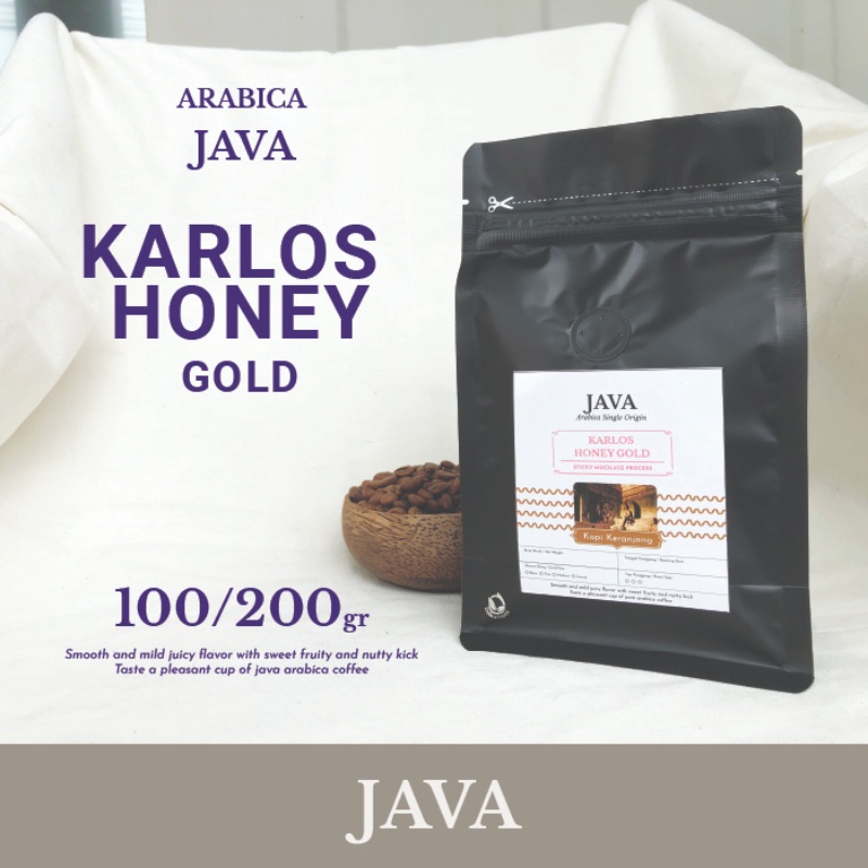 Jual Arabica Java Karlos Honey Gold Kopi Bean, Bubuk 100-200gr | Shopee ...