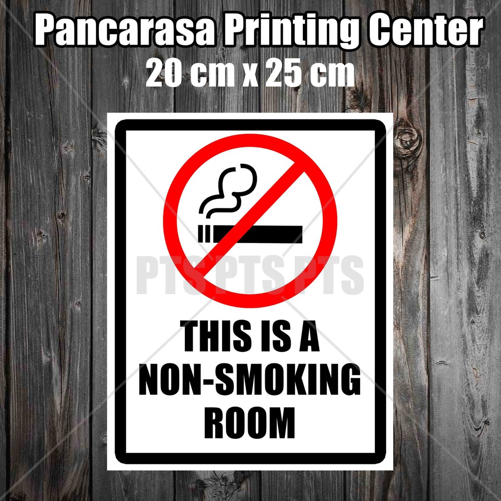 Jual Sticker 3 This Is A Non Smoking Room Safety Sign Warning Sign ...