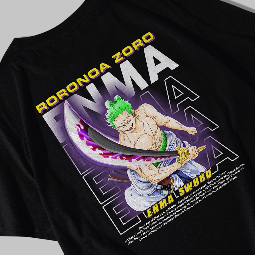 Jual Kaos Zoro One piece Enma Sword Baju Anime Roronoa Zoro Pedang Oden ...