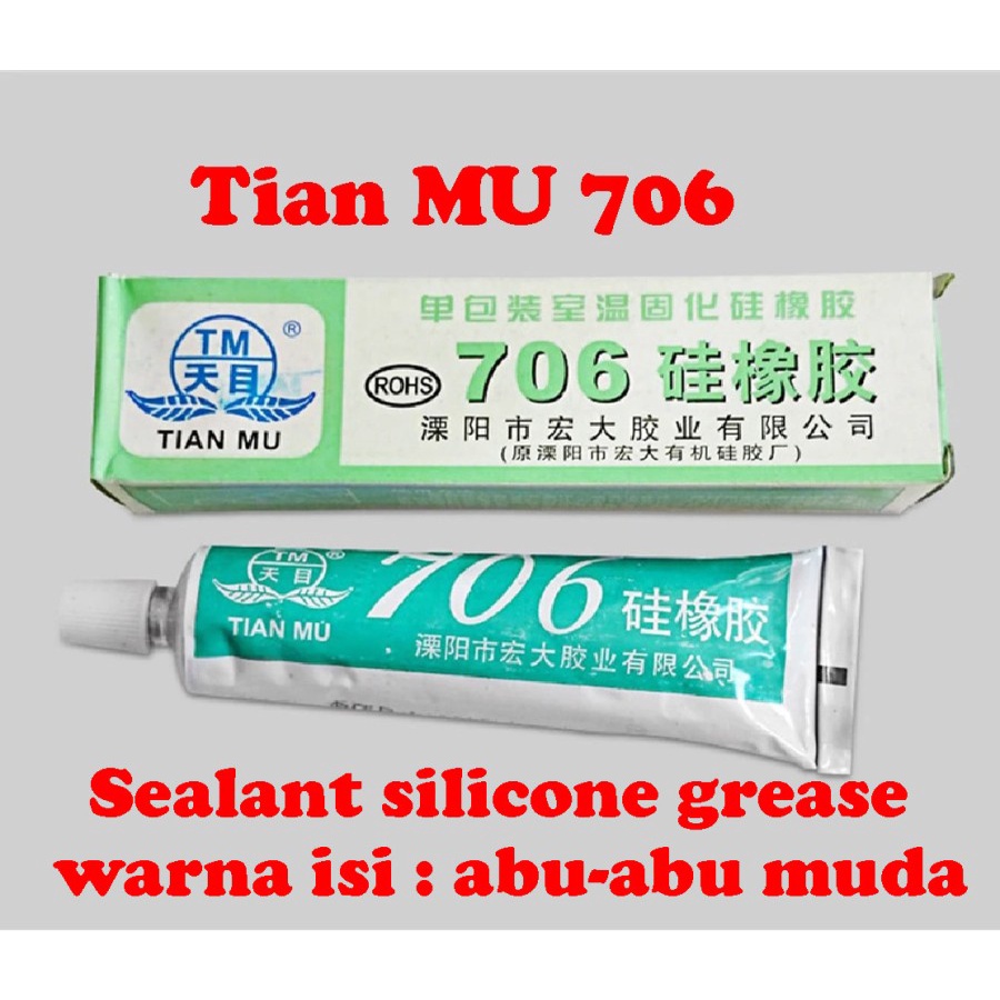 Jual Tian mu 706 RTV silicone rubber Sealant Grease Thermal Glue /Heat