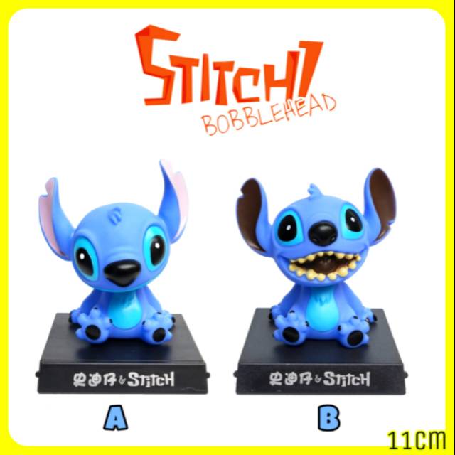 Jual Bobble Head STITCH Action Figure Miniatur Topper Pajangan Mobil