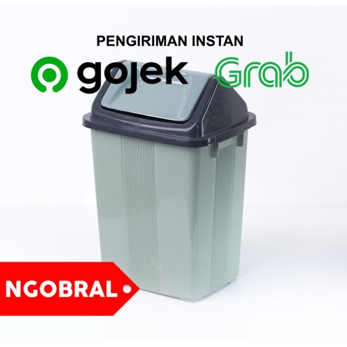Jual Gojek Grab Tong Sampah Plastik Tutup Goyang 10 Lt Tempat Sampah 37 Cm Shopee Indonesia 0493