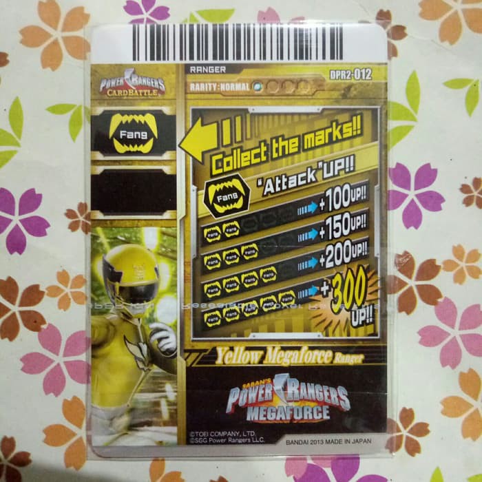 Jual power ranger card battle normal ranger yellow megaforce v2 ...