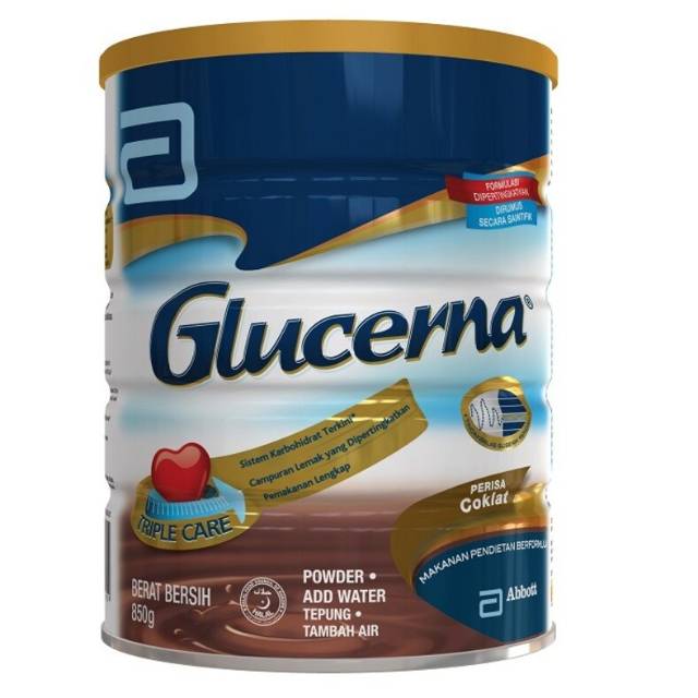 Jual ABBOTT SUSU GLUCERNA TRIPLE CARE CHOCHOLATE KHUSUS PESAKIT PENYAKIT DIABETES, ORIGINAL